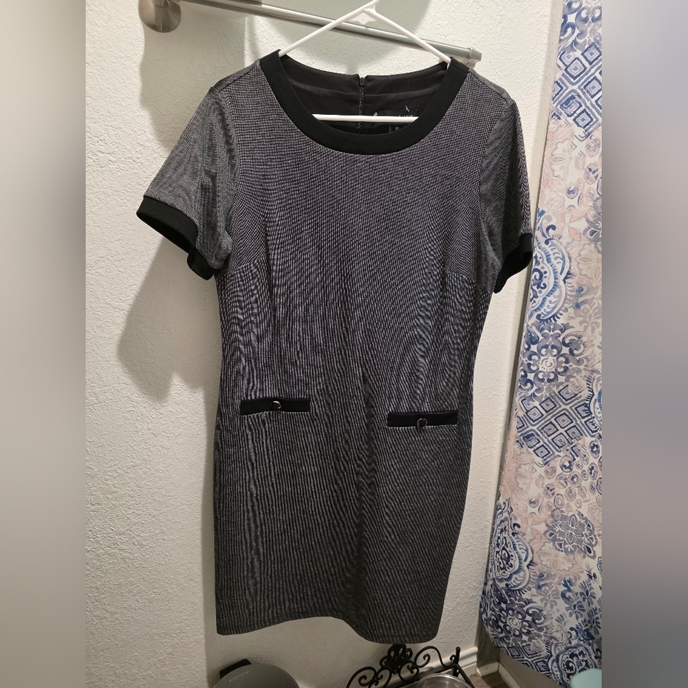 Stella & Julie Black and Gray Women's Mini Dress Size 12